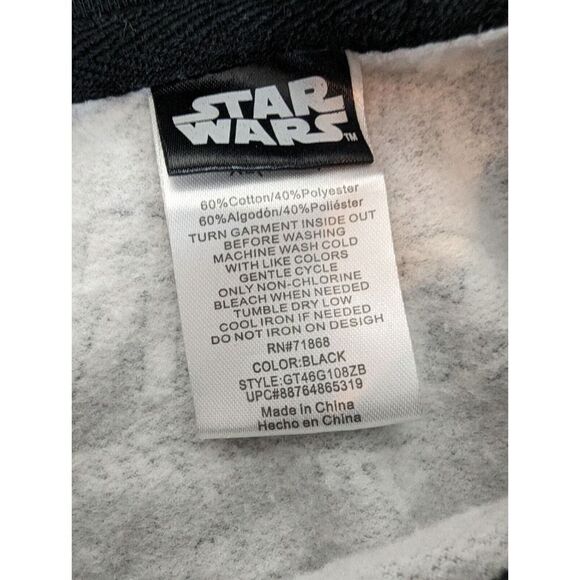 Juniors Star Wars Crewneck Pullover Sweater Darth Vader XL 15-17 Black Grey - Picture 7 of 7